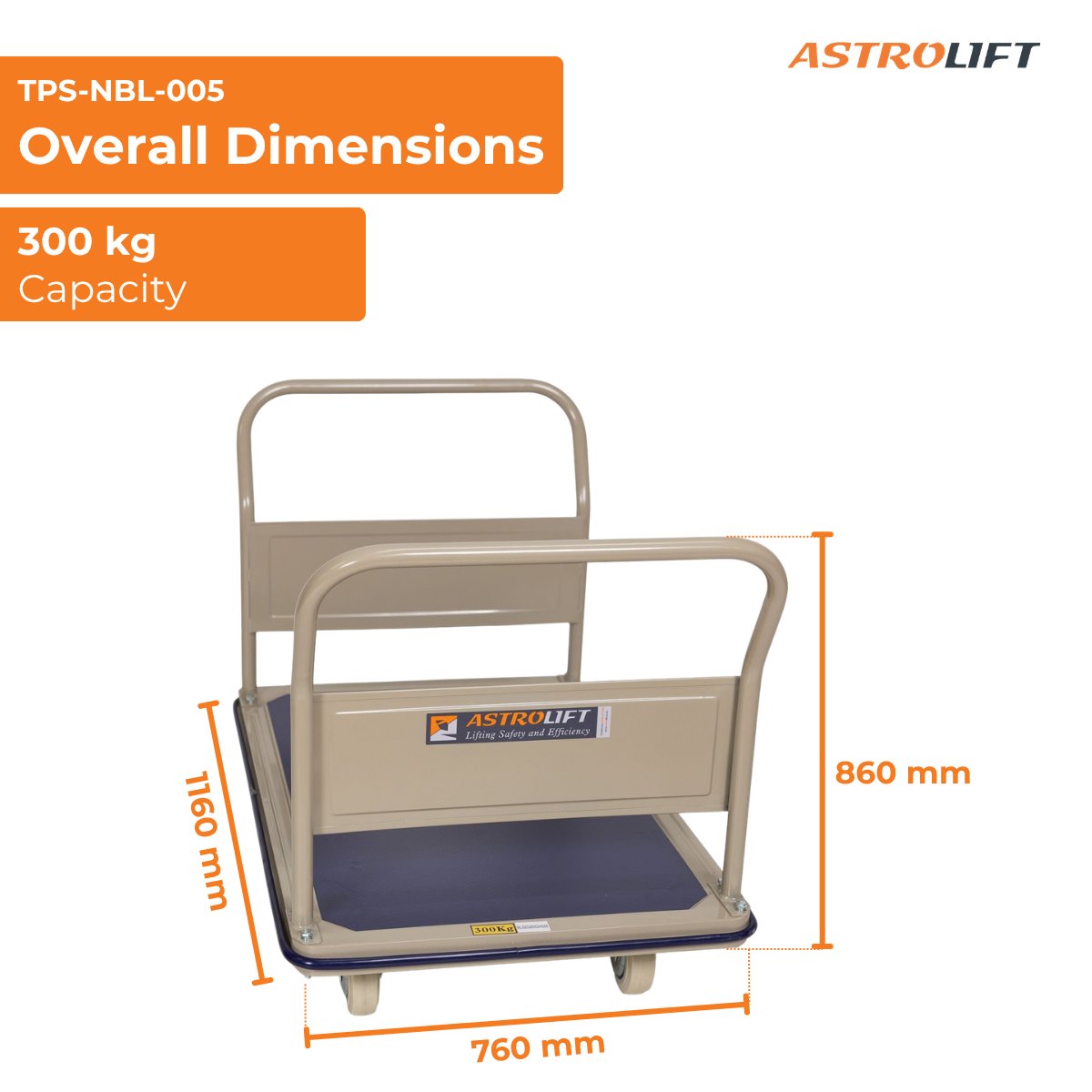 Buy Vinyl Deck Platform Trolley in Trolley from Astrolift NZ
